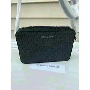 Michael Kors Crossbody Jet Set Large EW MK Signature Black